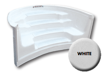8' Roman Radius Sit In Step White Bullnose Latham
